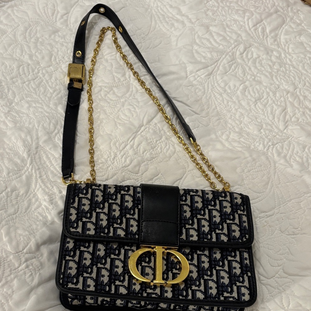 Dior Black and Gold Crossbody Bag